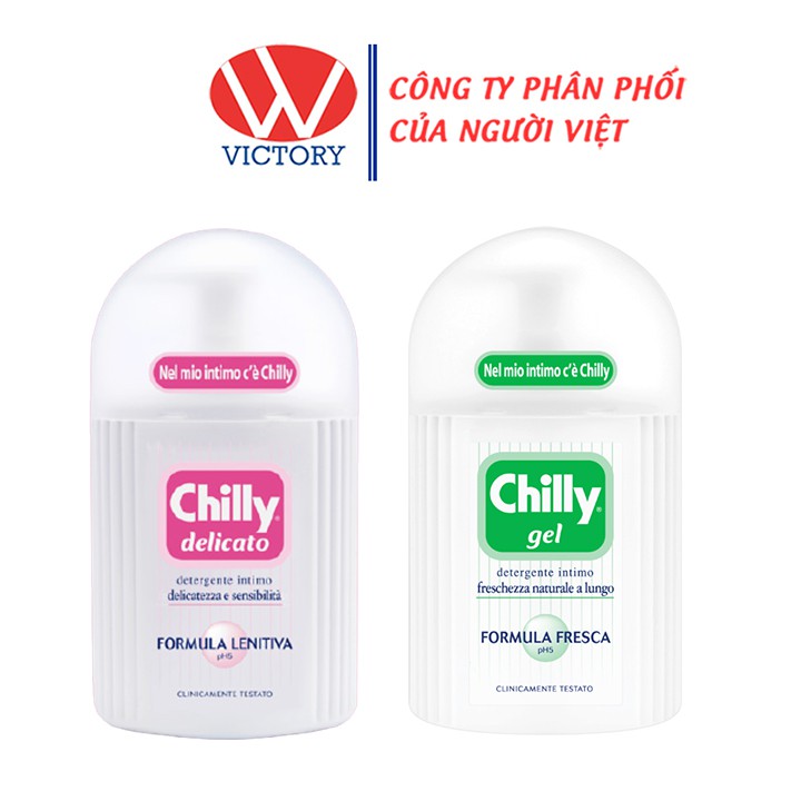 Dung dịch vệ sinh phụ nữ Chilly - Nhập khẩu từ Italy (Chai 200ml)