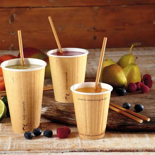 500 ống hút giấy phi màu nâu kraft (Gói 100 ống) | Ống hút giấy sử dụng cho trà, cà phê, nước ép | Hàng Việt Nam