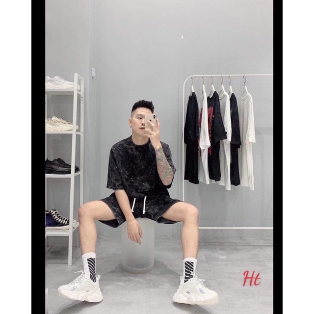 Bộ loang đen trơn quần có dây H2