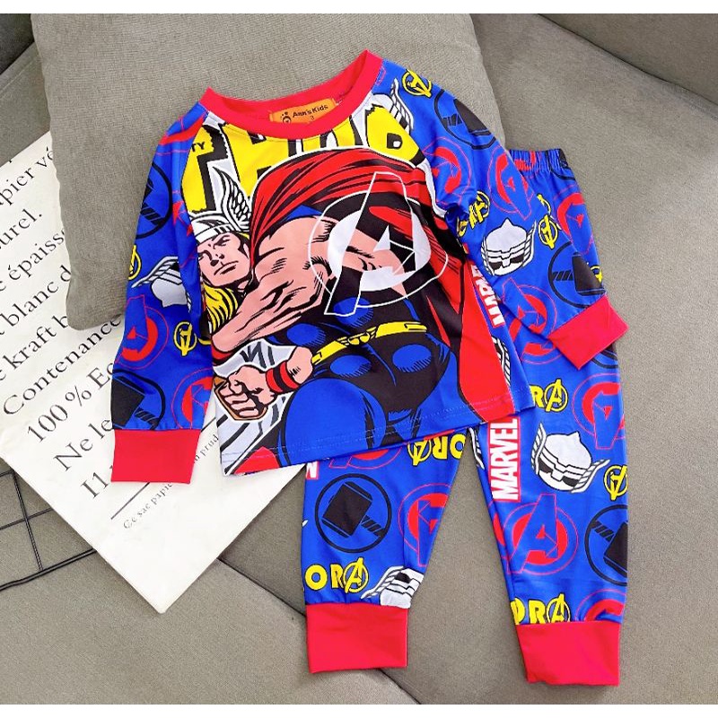 Bộ dài tay thun lạnh in 3D siêu ngầu cho bé trai , quần áo bé trai