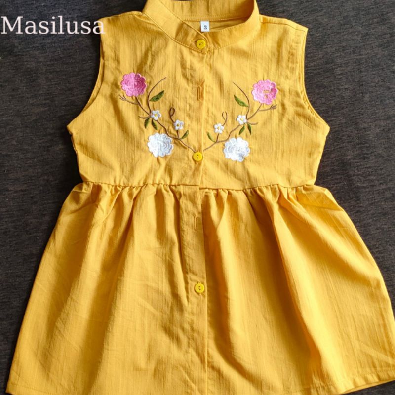 Đầm Lenin thêu bé gái