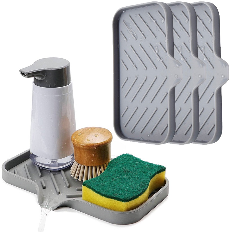 Giá Silicone Thoát Nước Chống Bẩn Đa Năng Cho Bồn Rửa Nhà Bếp / Phòng Tắm