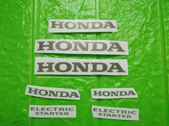 Bộ tem chữ honda màu bạc
