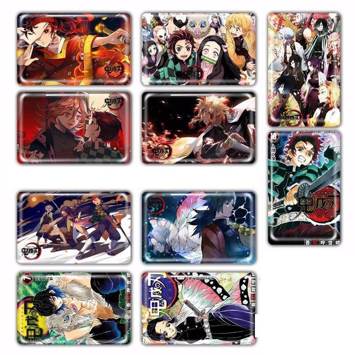 Set 10 ảnh dán sticker Kimetsu no Yaiba Thanh Gươm Diệt Quỷ album sticker ảnh dán anime idol dễ thương