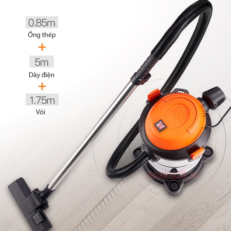 { CHINH HANG } Máy hút bụi gia công nghiệp 1200W Yangzi XC99-15 vỏ inox 15L