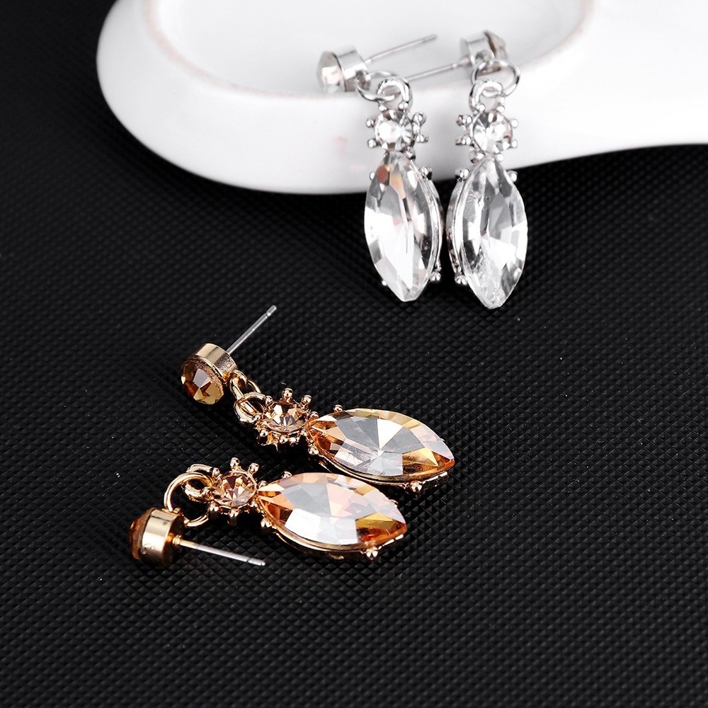 Set Vòng cổ Và Đôi Khuyên Tai Đính Đá Pha Lê Phong Cách Âu Mỹ Dành Cho Nữ