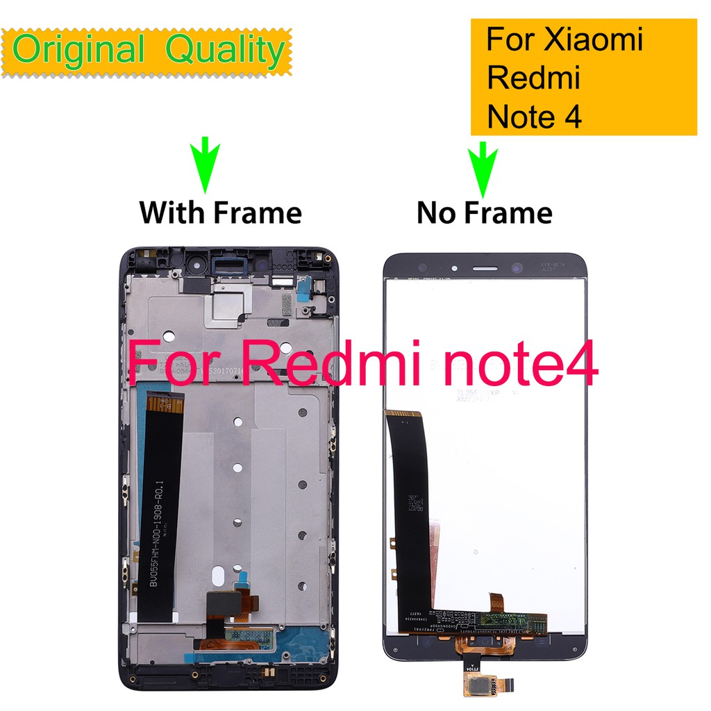 Màn Hình Cảm Ứng Lcd Thay Thế Kèm Khung Cho Xiaomi Redmi Note 4 Note 4x Mtk Helio X20