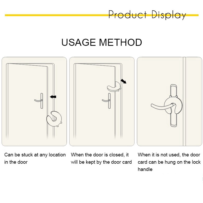 Miếng Kẹp Chặn Cửa Hình Thú Dễ Thương An Toàn Cho Bé Tiện Dụng