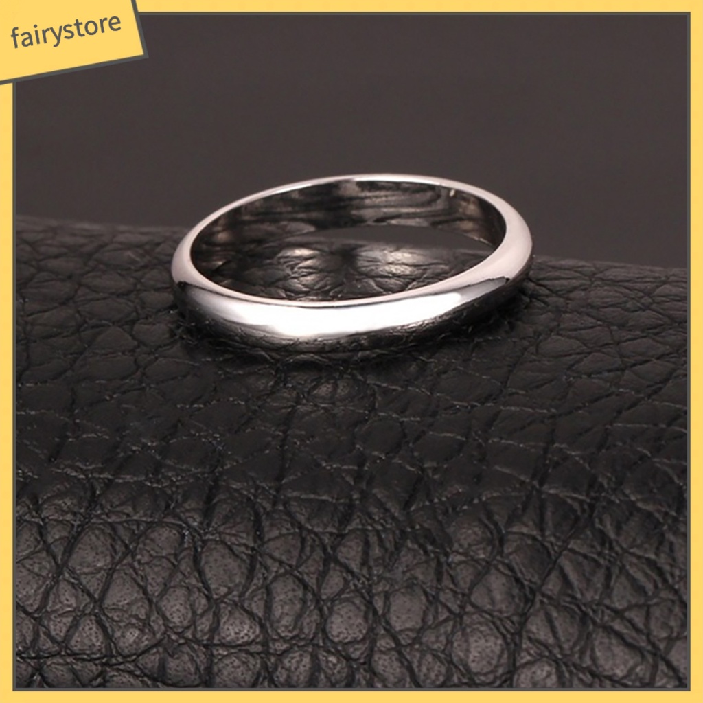 Nhẫn Chất Liệu Thép Titan Thiết Kế Đơn Giản Cho Cặp Đôi