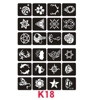 Khuôn vẽ hình xăm set như hình K18