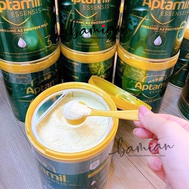 Sữa Aptamil Essensis số 1 2 3 công thức hữu cơ Organic Nhập khẩu Úc dành cho bé hộp xanh 900gr