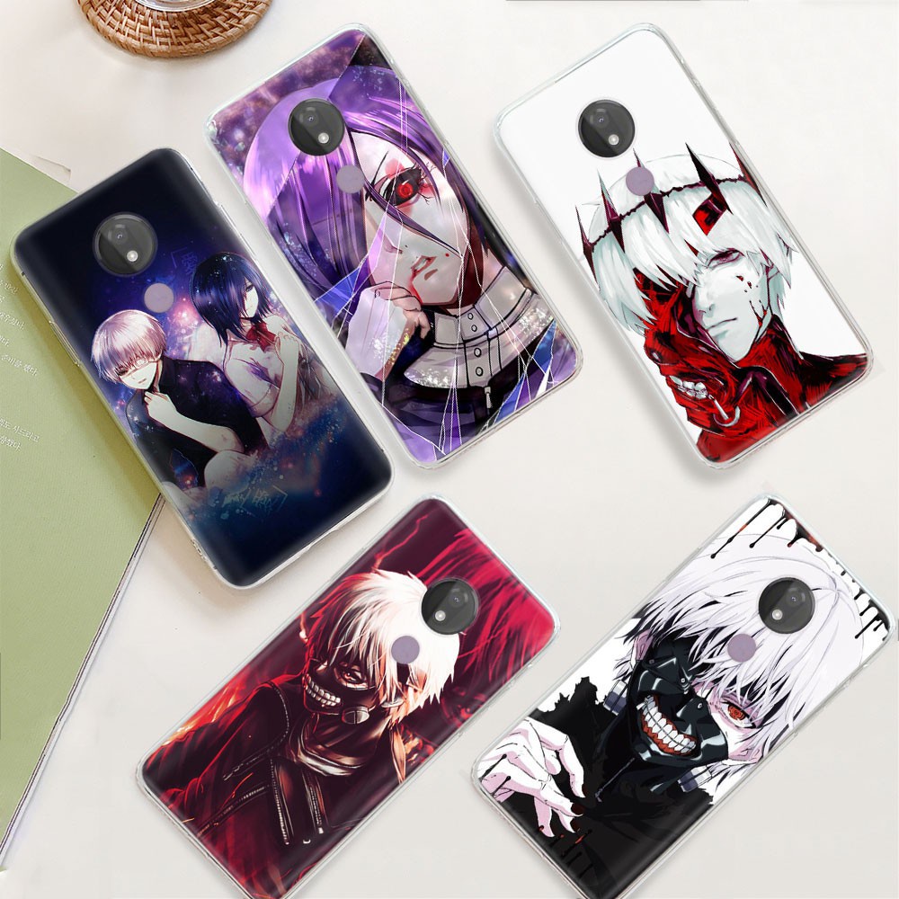 Ốp Điện Thoại Trong Suốt Họa Tiết Tokyo Ghoul Ty37 Cho Motorola Moto E4 E5 E6 Plus E6S P30 Note Z2 Play