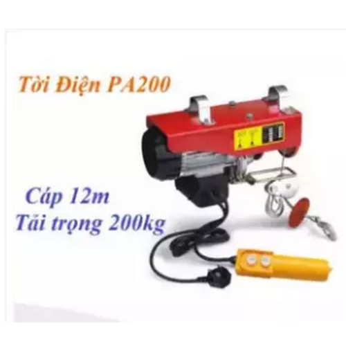 tời điện 200kg 12m Tính linh hoạt cao, kết cấu gọn, kích thước nhỏ và công suất nâng và kéo lớn