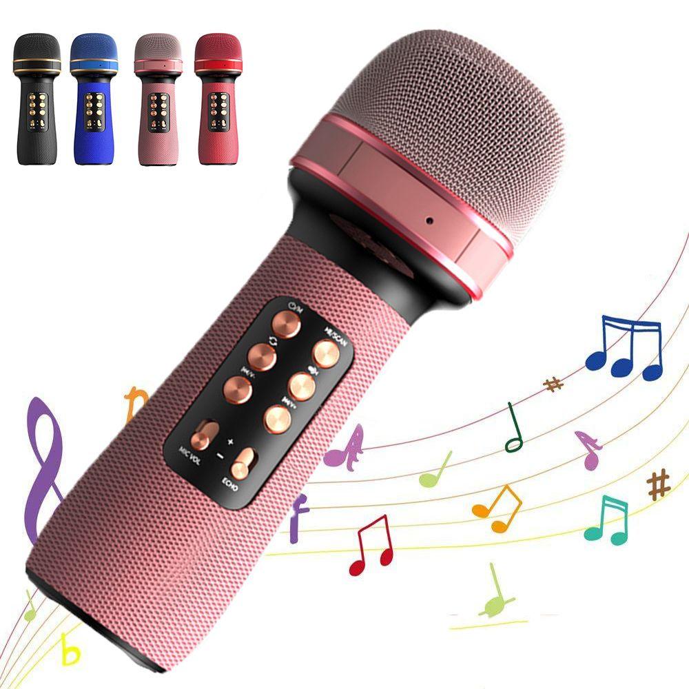Micro Bluetooth Hát Karaoke AUGUSTINA Có Loa Đôi Cổng USB Bằng Kim Loại Nhỏ Gọn Cho iOS Android