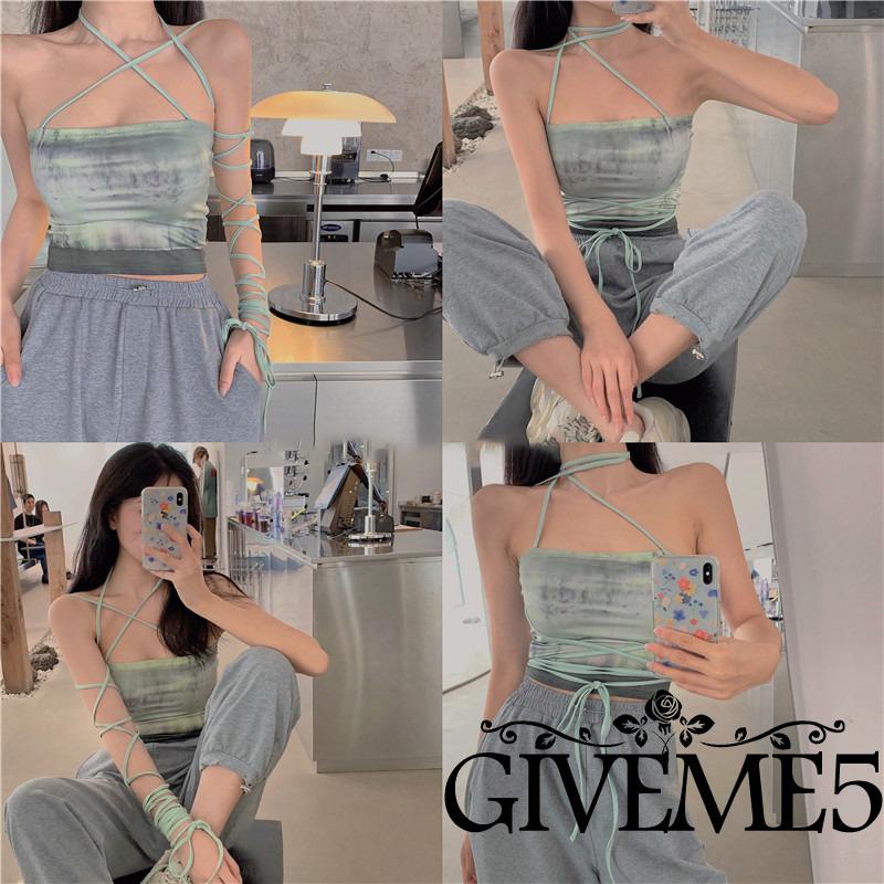 Áo croptop nhuộm màu thời trang mùa hè cho nữ