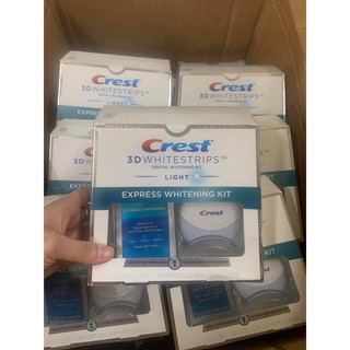 <SALE>Set dán trắng răng + máy chiếu đèn tại nhà liệu trình 7 ngày CREST 3D WHITESTRIPS LIGHT EXPRESS WHITENING KIT