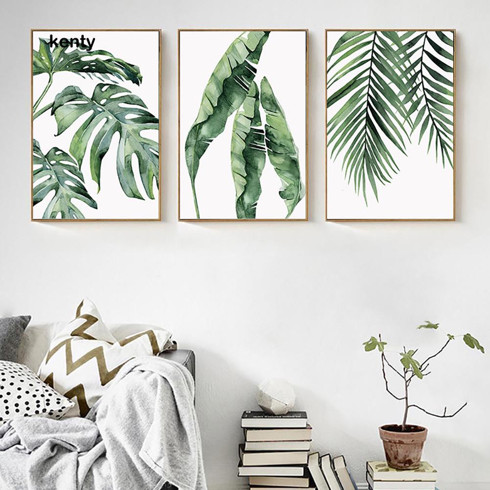 Tranh treo trường họa tiết cây xanh trang trí phòng khách tuyệt đẹp