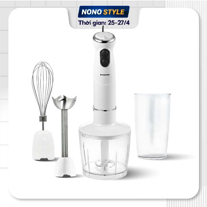 Bộ 6 món máy xay cầm tay CHIGO nghiền bột, đánh trứng, xay thịt - BH 12 THÁNG
