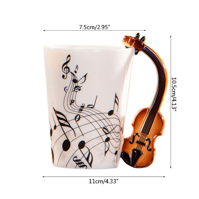 Cốc gốm có tay cầm hình đàn violin độc đáo