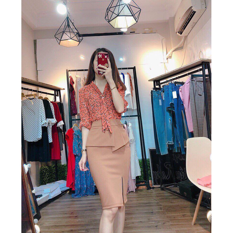 Chân váy công sở thiết kế bèo che khuyết điểm