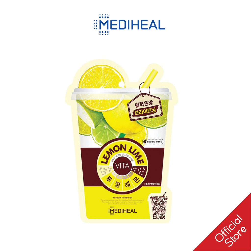Mặt Nạ Tinh Chất Chanh Tươi Giúp Trắng Sáng Da Mediheal Lemonlime Vita Mask 20ml