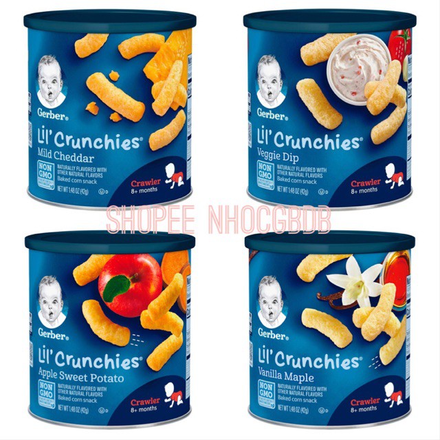 Bánh Ăn Dặm hình que Gerber Lil'Crunchies Non GMO