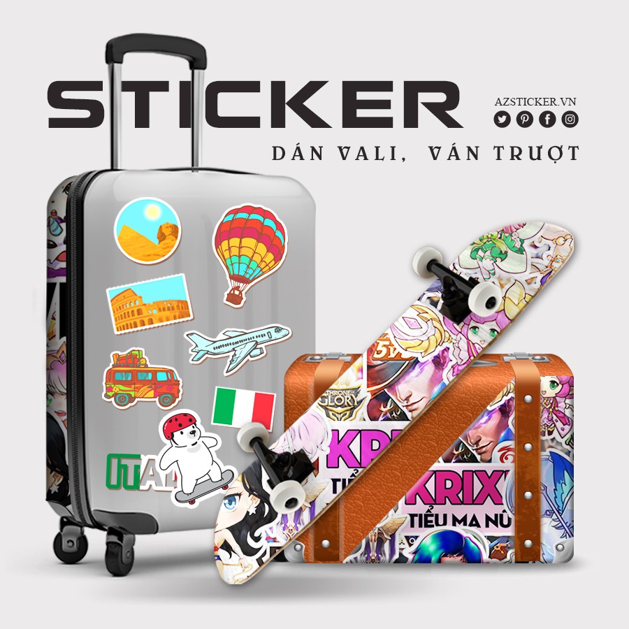 [Set 100+] Sticker Liên Quân Mobile | Dán Nón Bảo Hiêm, Điện Thoại, Laptop, Bình Nước...Chống Nước, Chống Bay Màu