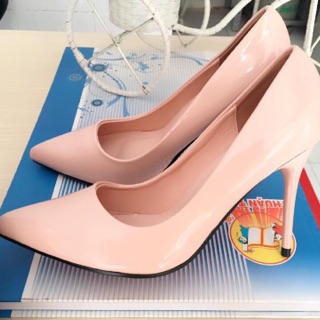 Giày cao gót Calla đế đỏ nude 9-10p