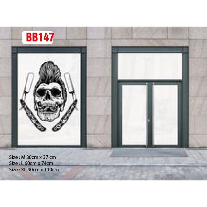 Decal dán làm đẹp cửa tiệm Barber và Salon thu hút khách hàngP10