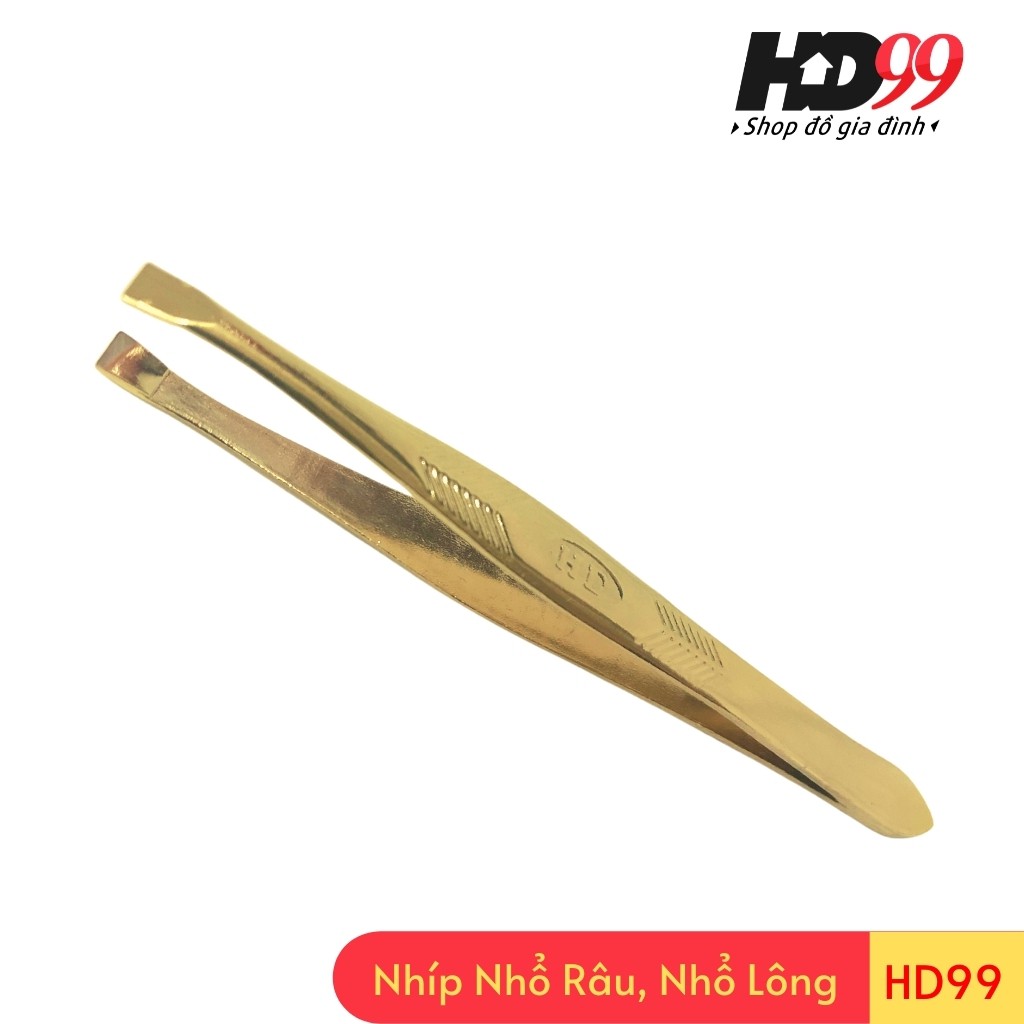 Nhíp Nhổ Râu, Lông Mày HD99 Từ Thép Không Gỉ (Inox) An Toàn Cho Người Dùng