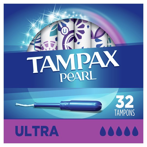 Tampon siêu thấm Tampax Pearl Ultra Plastic Tampons, Unscented  hộp 45 miếng Hàng Mỹ