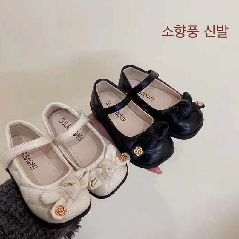 Giày Búp Bê Da Mềm Đính Nơ Kiểu Dáng Đáng Yêu Cho Bé Gái 2-6 Tuổi BB519