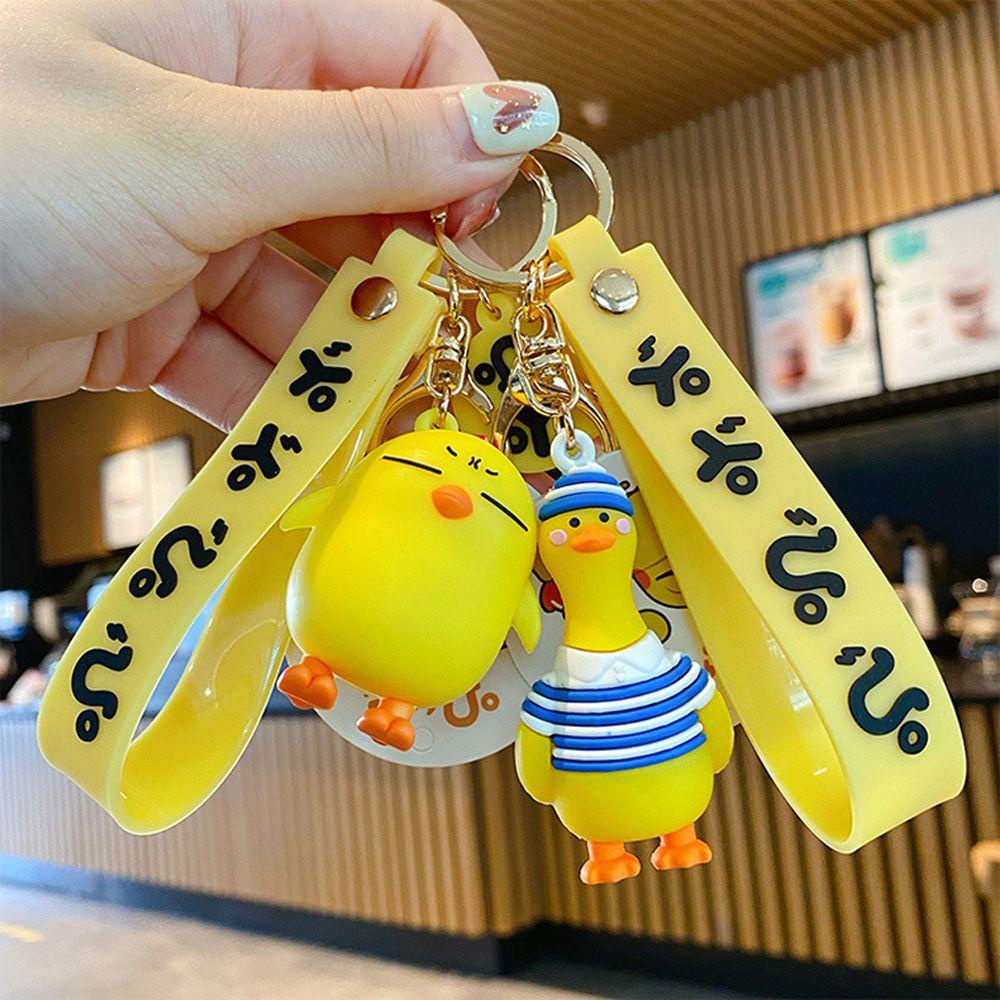 DARNELL Móc Khóa Hình Gà Con Hoạt Hình Đáng Yêu