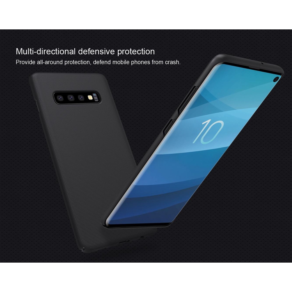 Ốp Lưng Nillkin Sần Cho Samsung Galaxy S10, Ốp Lưng Cứng Nillkin Sần Cho Samsung S10 (Màu Đen). Filo Shop