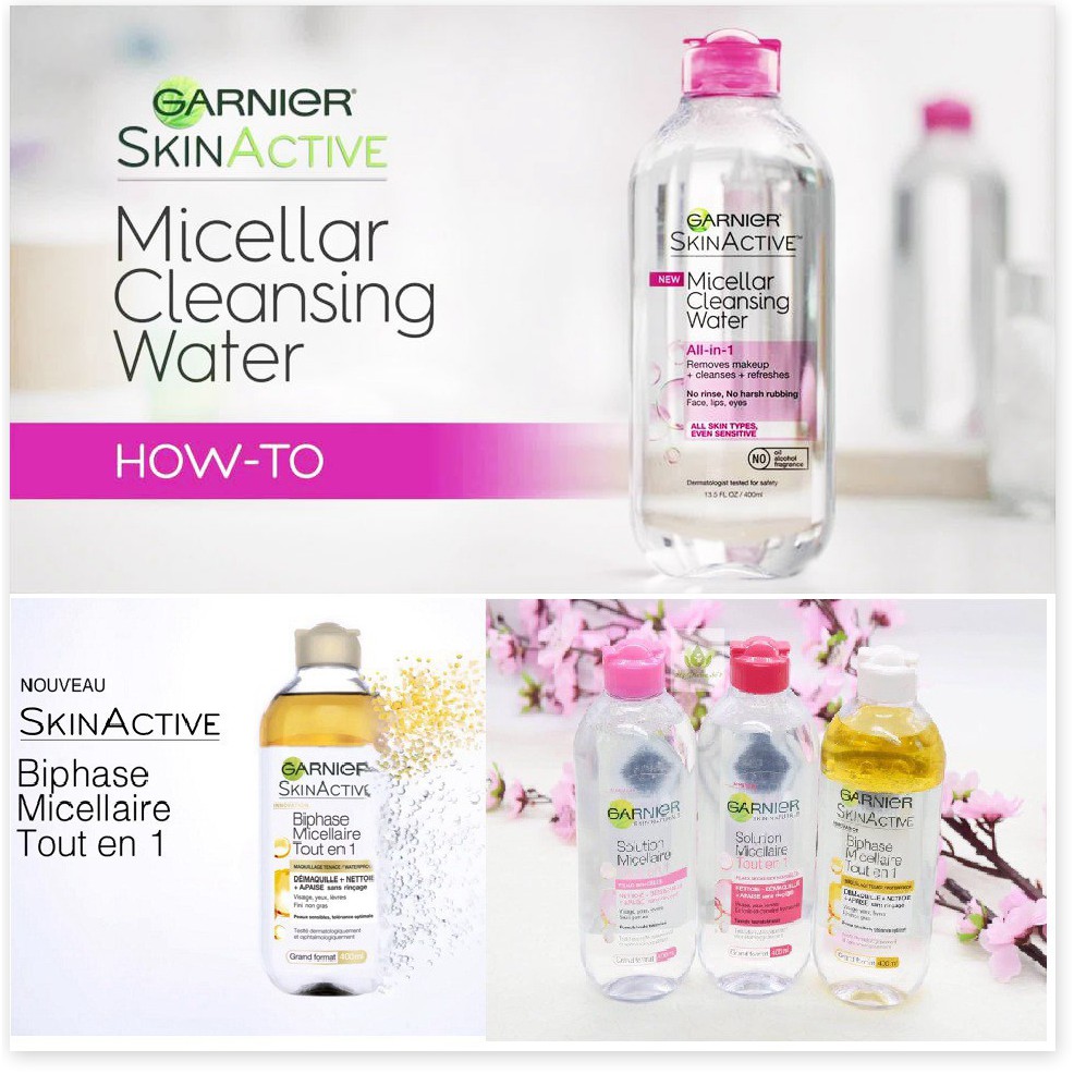 [Mã giảm giá] Garnier Skin Active Solution Micellaire Tout en 1 - Tẩy Trang Dành Cho Da Thường [Nhiều Loại Dung Tích]