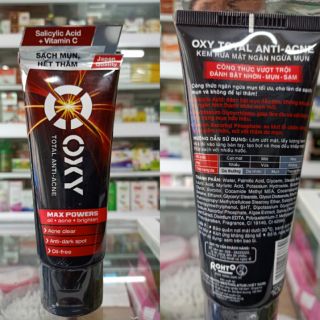 Sữa rửa mặt Oxy tuýp 100g