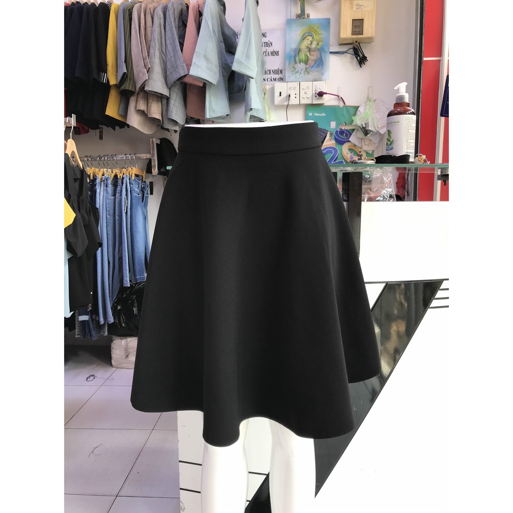 Chân váy XÒE ĐẦU GỐI thiết kế 2 TÚI SƯỜN, trẻ trung, tiện dụng, dễ mix đồ