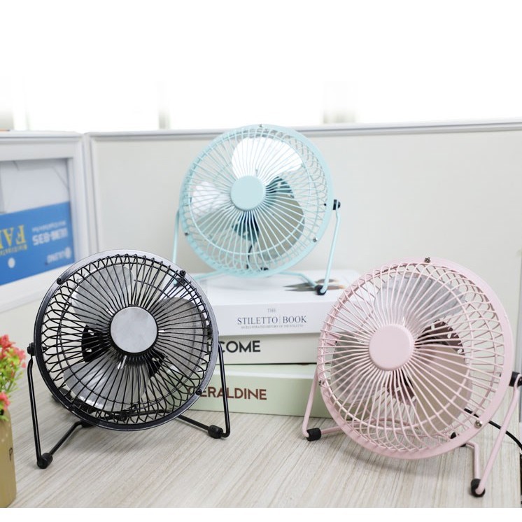 Quạt USB Mini Fan lồng sắt 20cm Quay 360 độ Tiện Dụng - Fan Lileng 819 TPF1