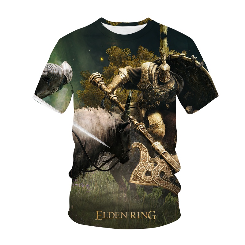 Áo Thun Tay Ngắn In Hình Game Elden Ring 3D Cá Tính Cho Nam Nữ