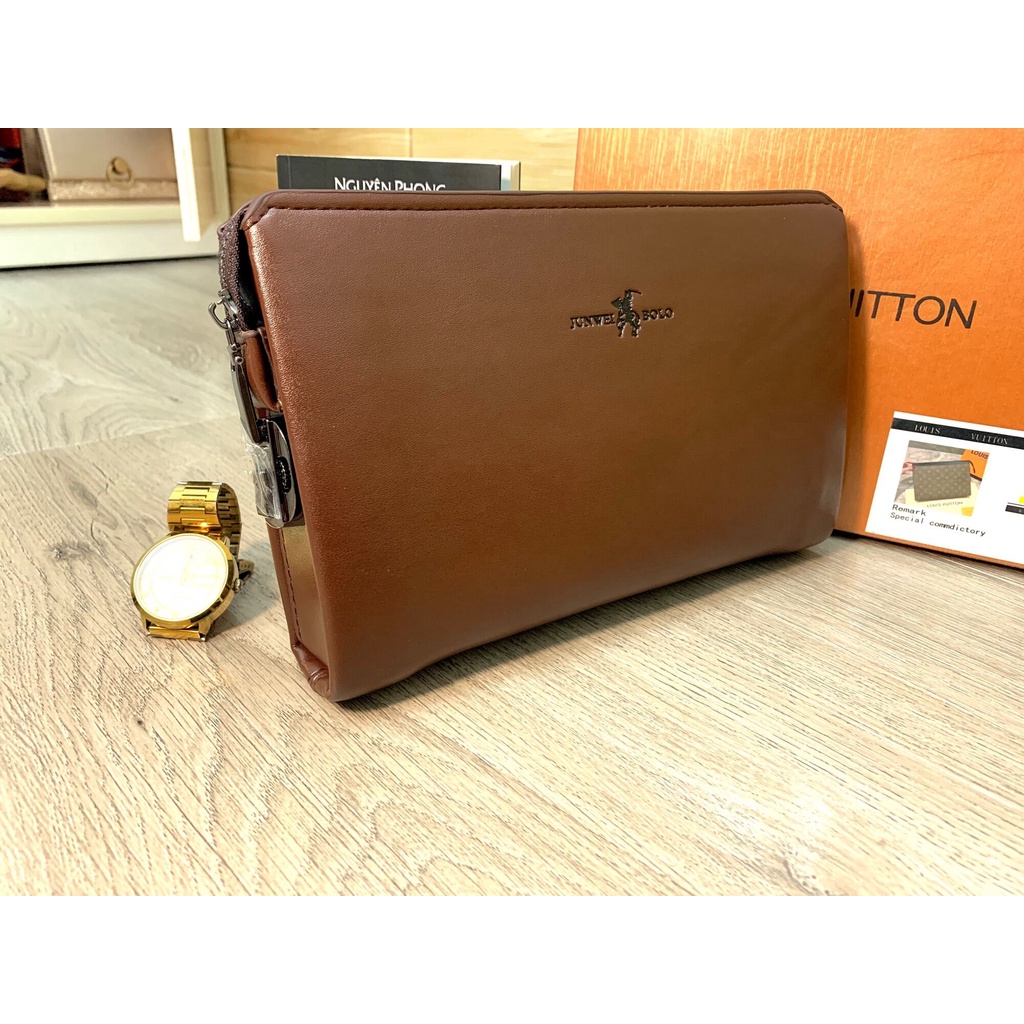 Ví Cầm Tay Khoá Số Junwei 1108 Cao Cấp.Bóp Da Cầm Tay Cao Cấp.Clutch Da Sang Trọng.