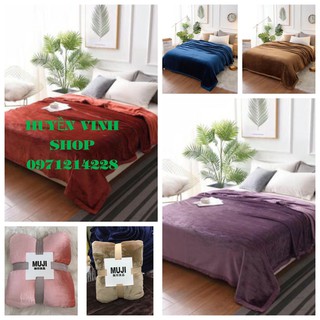 LẠNH - CHĂN LÔNG TUYẾT MUJI XUẤT NHẬT ĐỦ MÀU ĐÂY Ạ