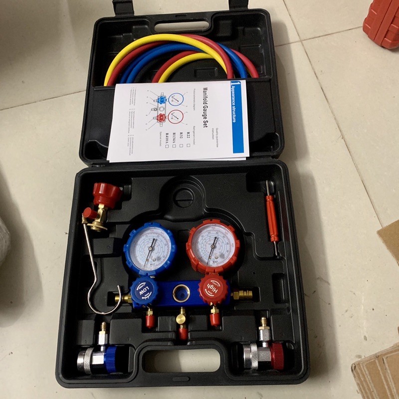 Thiết Bị Nạp Ga Đôi Điều Hoà  Ô TÔ ALONGTOOL R134A.[ Vật Tư Điện Lạnh Ngành Ô TÔ ]