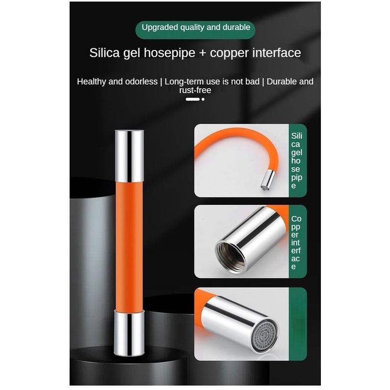 【Trong kho】Ống nối dài vòi nước linh hoạt, nối vòi bồn rửa có thể quay 720° theo mọi hướng, đầu nối dài vòi nước (dài 20/30/50cm)