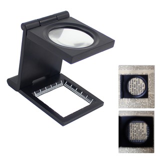 Kính lúp mini cầm tay 10X có thước đo