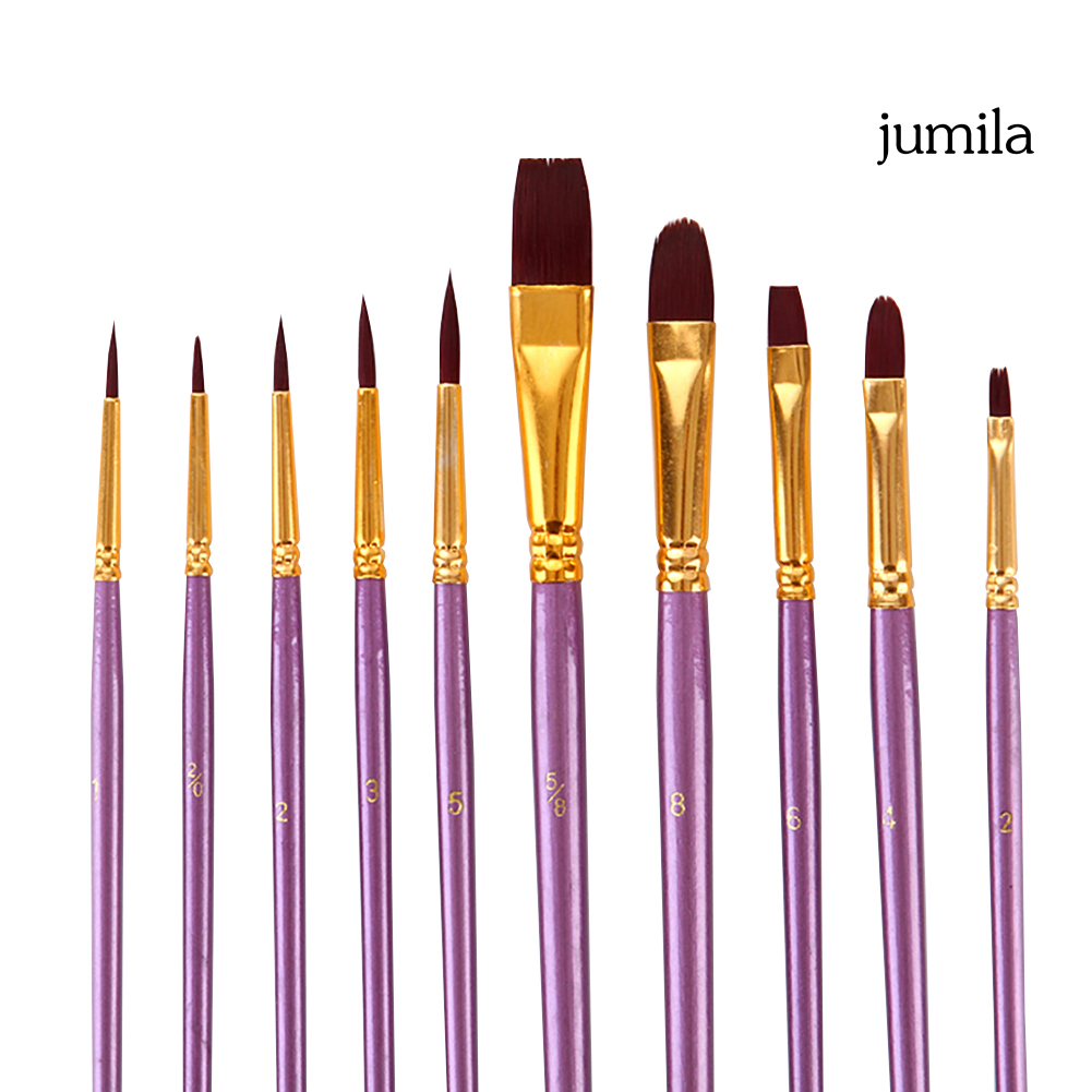 Set 10 cọ vẽ tranh chuyên nghiệp tiện lợi