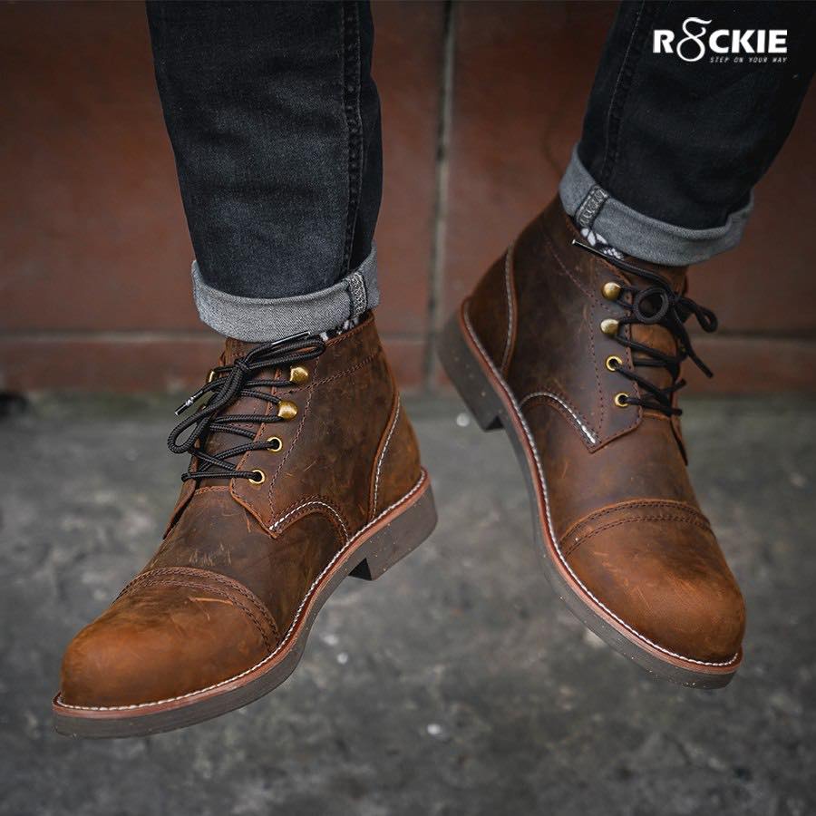 Giày da nam ST Chukka boots Ironrange - da bò thật 100% - da sáp crazy horse -STLO06 - R8ckie