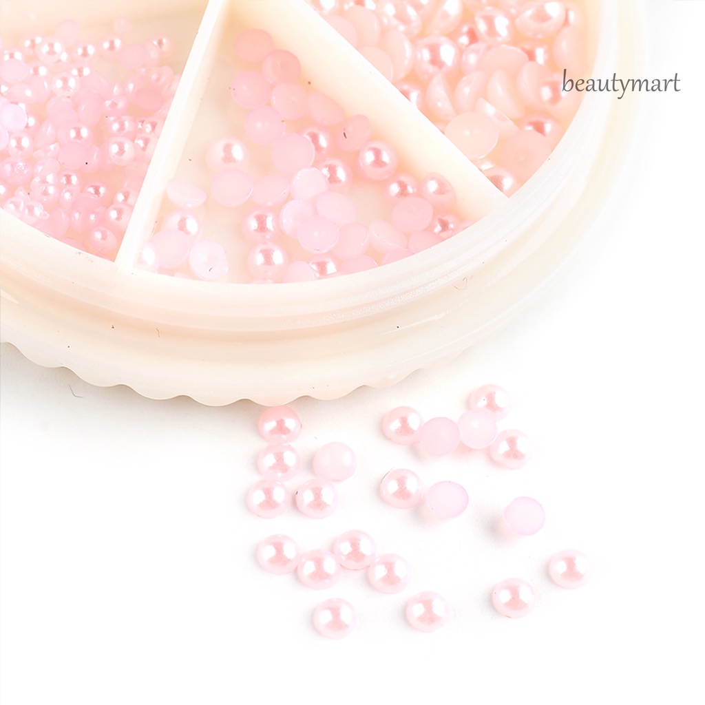 [Hàng mới về] Hạt Ngọc Trai Giả Nửa Hình Bán Nguyệt 3D Nhiều Màu Dùng Trang Trí Móng Tay Nghệ Thuật Diy