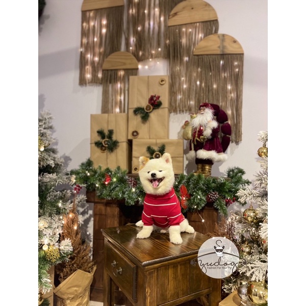 Áo cổ lọ Noel tuần lộc mặc cho chó mèo yudog