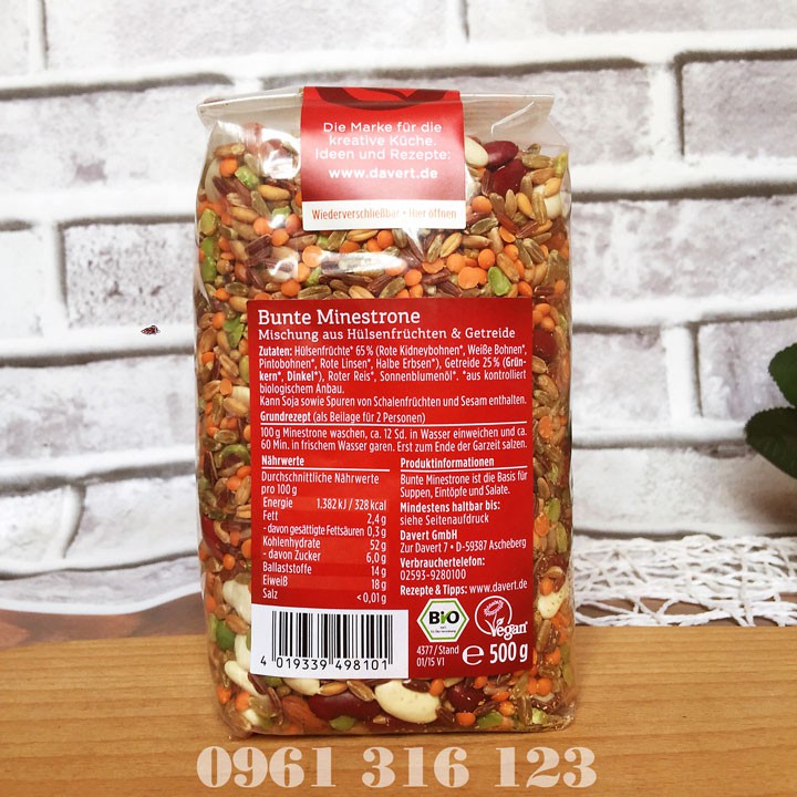 Hạt tổng hợp hữu cơ Davert 500g