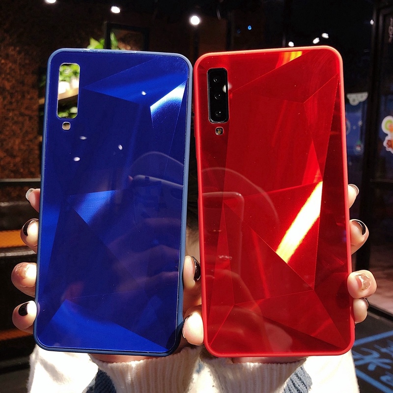 Samsung Galaxy A30 A52 A72 5G A21s S20 Ultra Ốp điện thoại mặt gương sang trọng 3